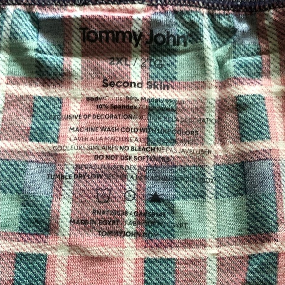 Tommy John Boxer Second Skin Haute Red Fireplace Plaid Size XXL - Picture 5 of 6